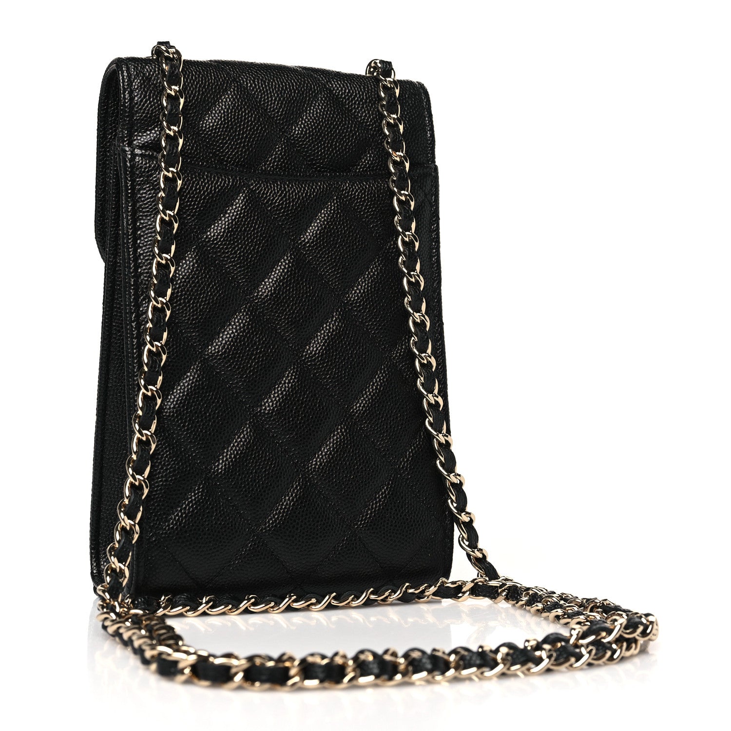 Chanel Caviar Quilted Classic Phone Holder Black 2 of 9