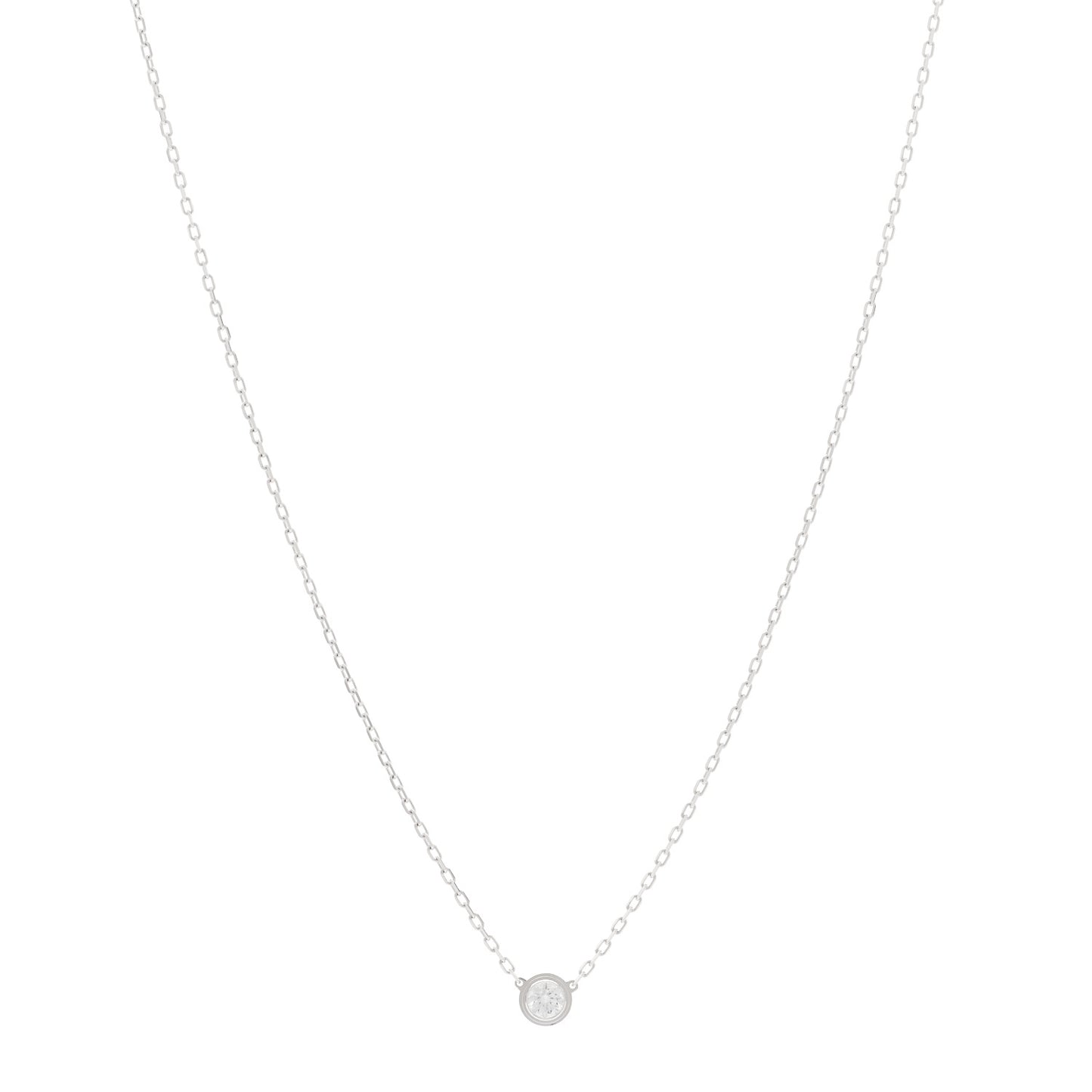 18K White Gold Diamond LM D'Amour Pendant Necklace