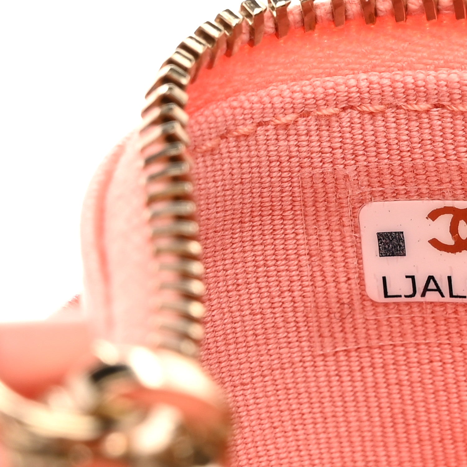 Chanel Lambskin Quilted Compact Zipped Pocket Wallet Light Orange 7 of 8