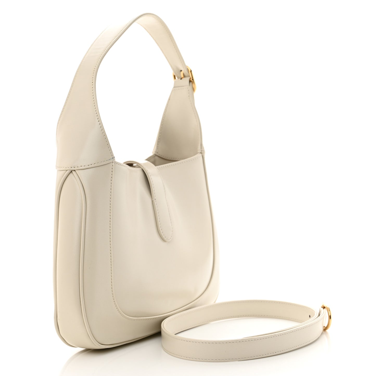 Boarded Dyana Lux Calfskin Small Jackie 1961 Hobo Mystic White