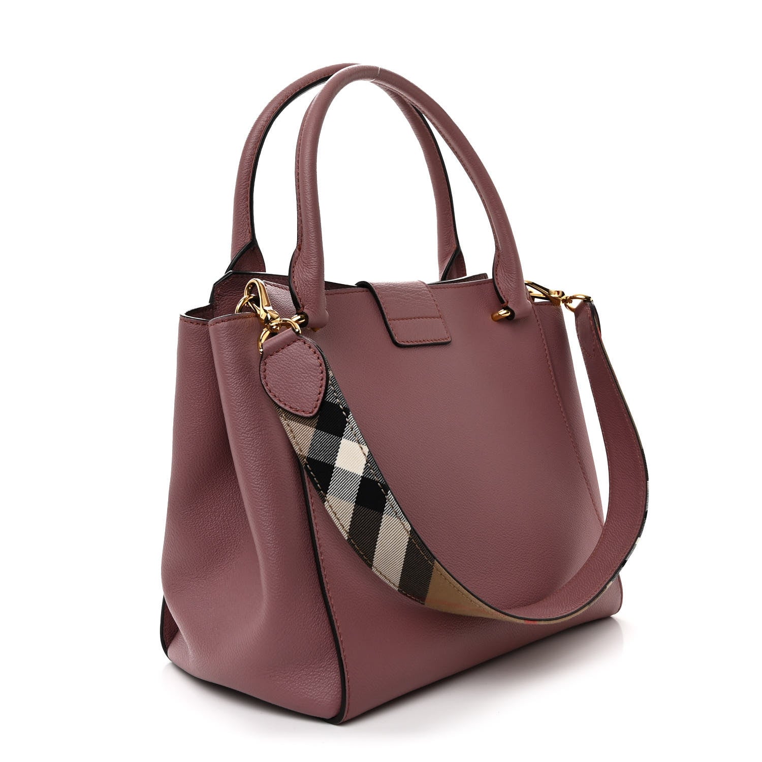 Burberry Soft Grain Calfskin Medium Buckle Tote  Dusty Pink 3 of 14