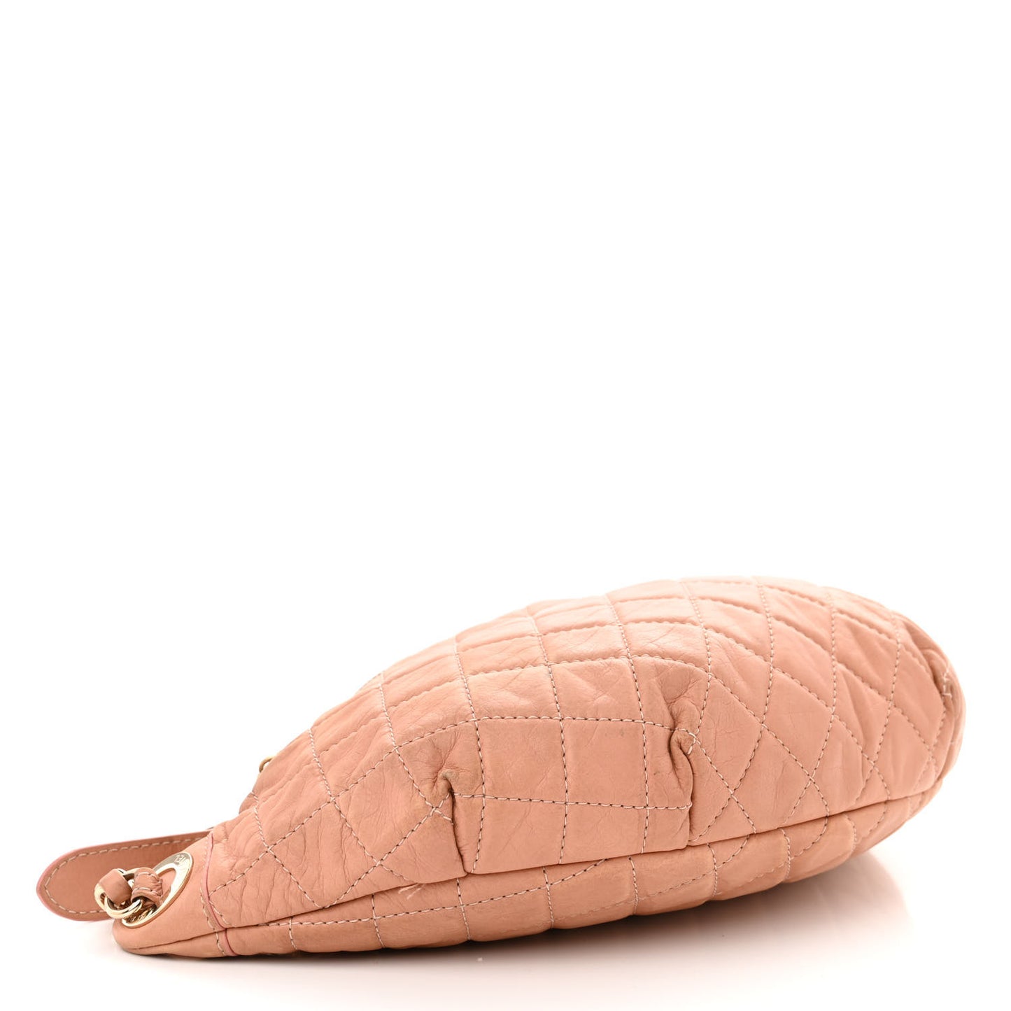 Calfskin Quilted Banane Waist Bag Fanny Pack Pink