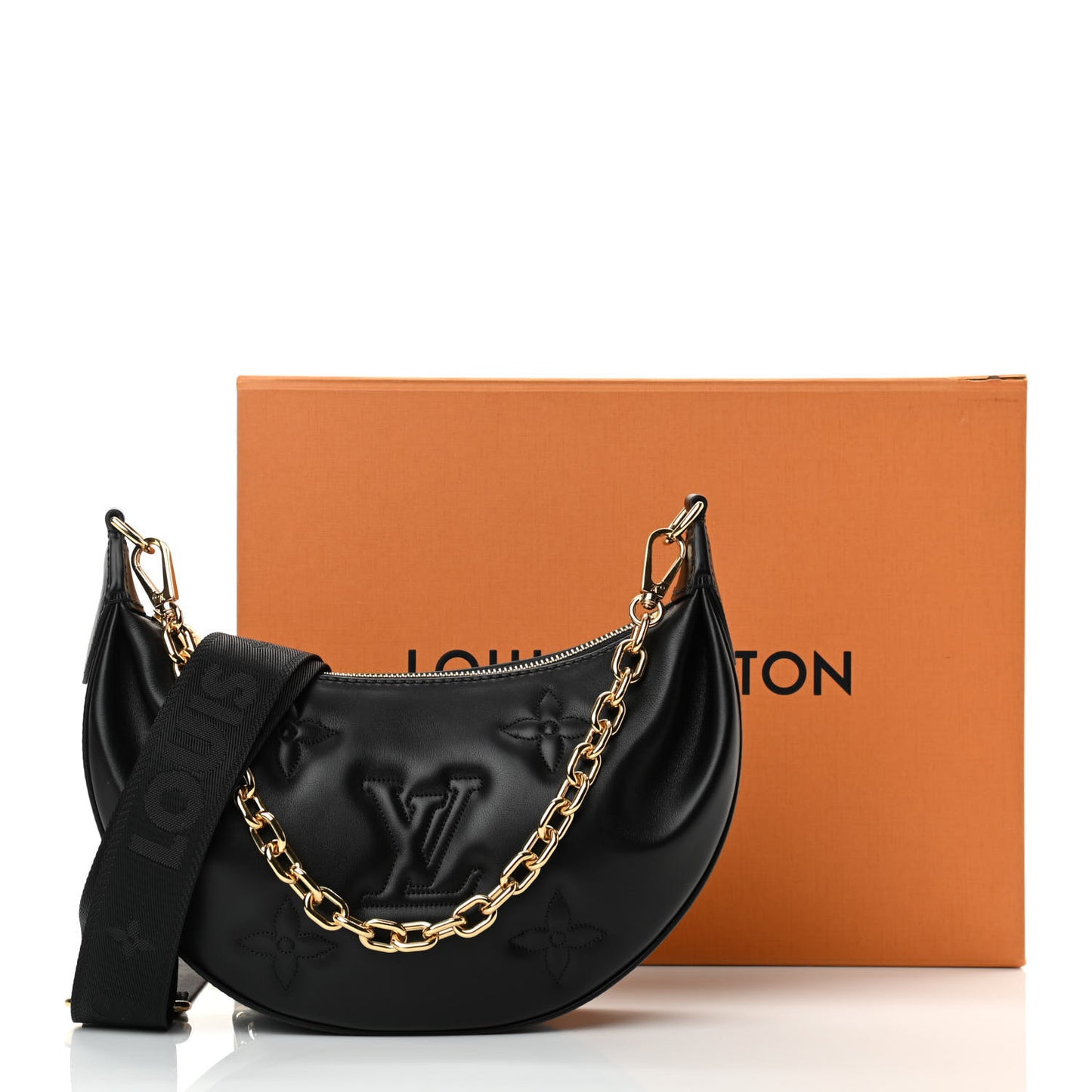 Calfskin Bubblegram Over The Moon Black