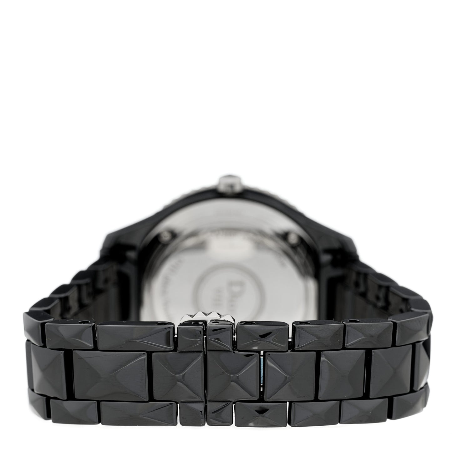 Stainless Steel Ceramic Diamond 33mm Dior VIII Quartz Watch Black