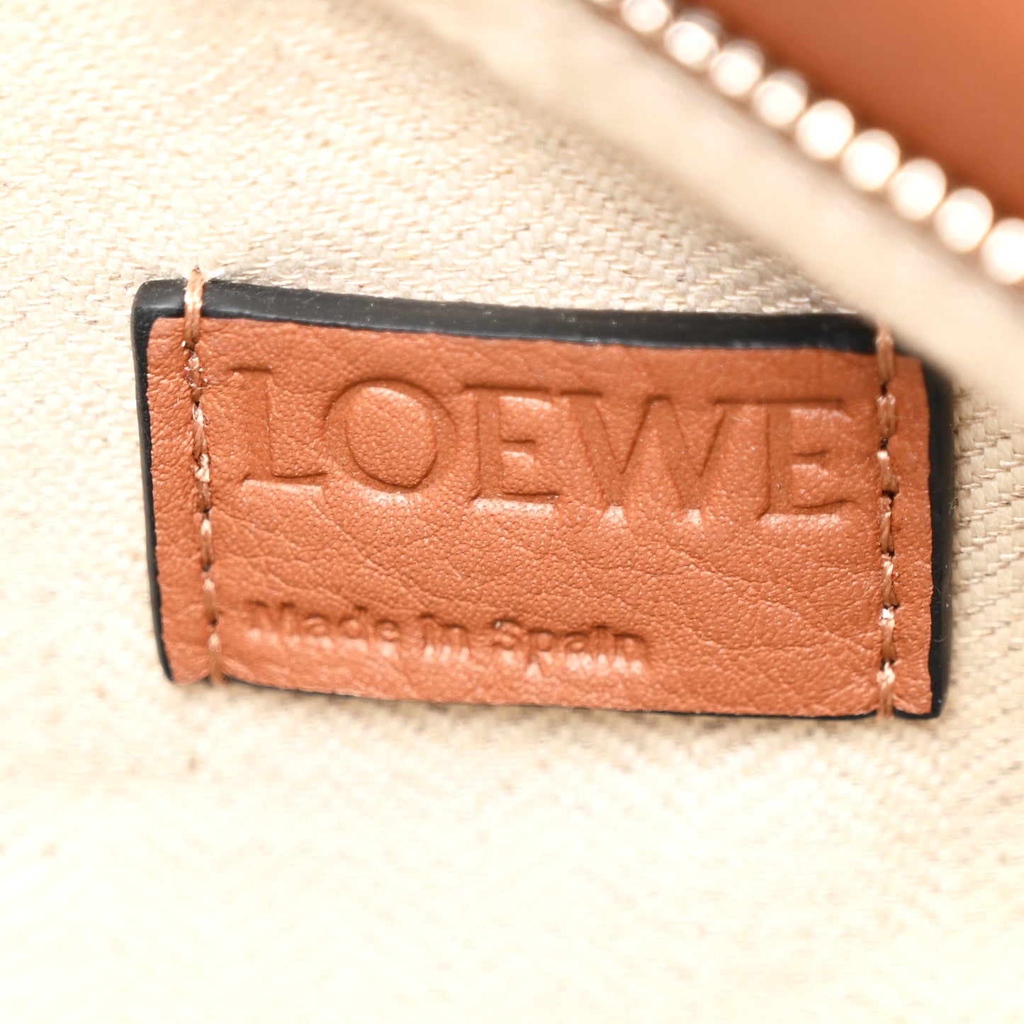 Calfskin Small Puzzle Edge Bag Tan