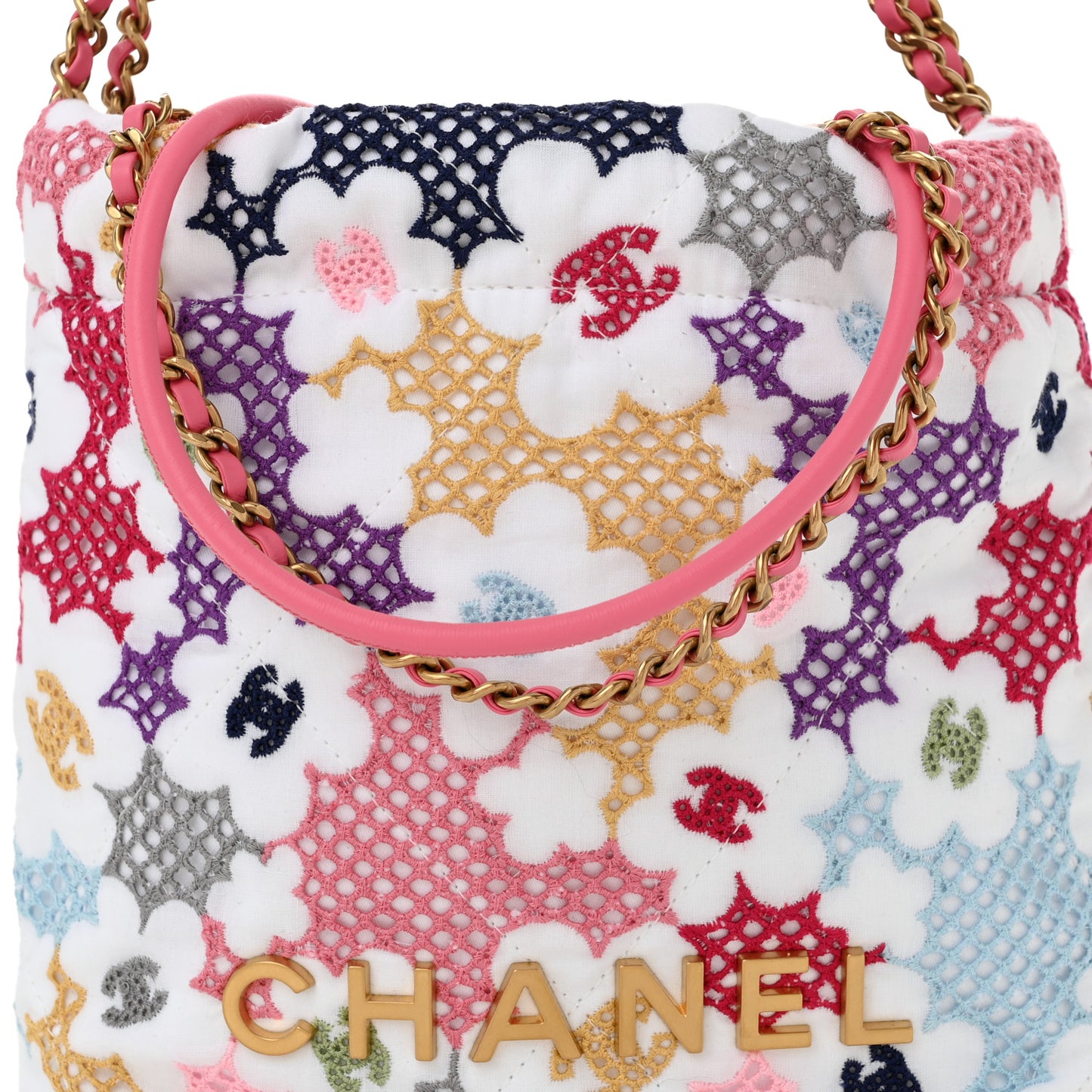 Lace Patchwork Mini Chanel 22 Multicolor