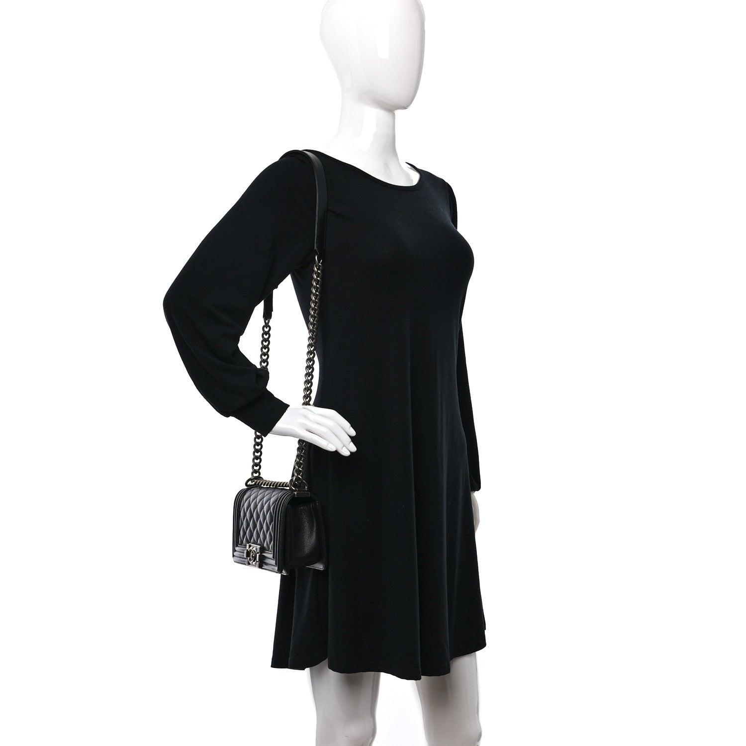 Chanel Caviar Quilted Small Boy Flap Black 2 of 10