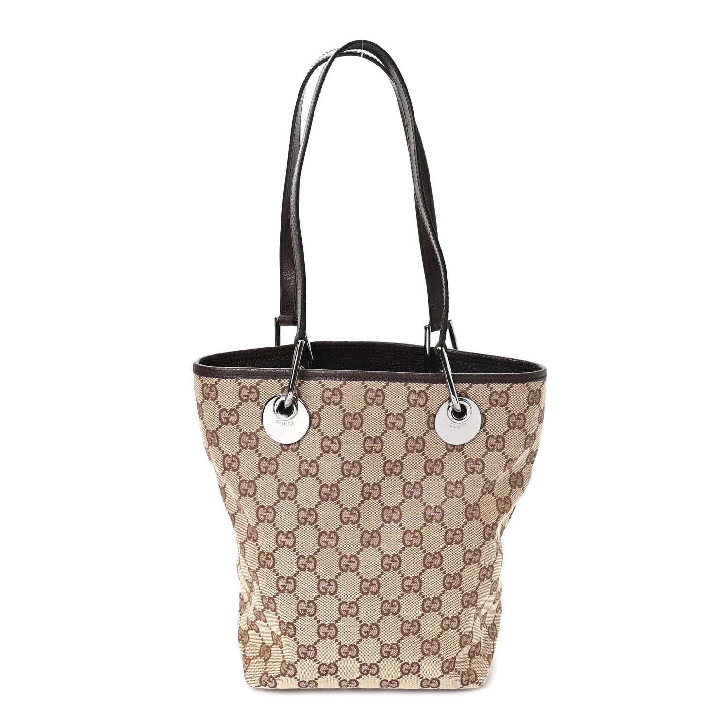 gucch バッグ Gucci Monogram Small Eclipse Tote Brown 1868578 – FASHIONPHILE