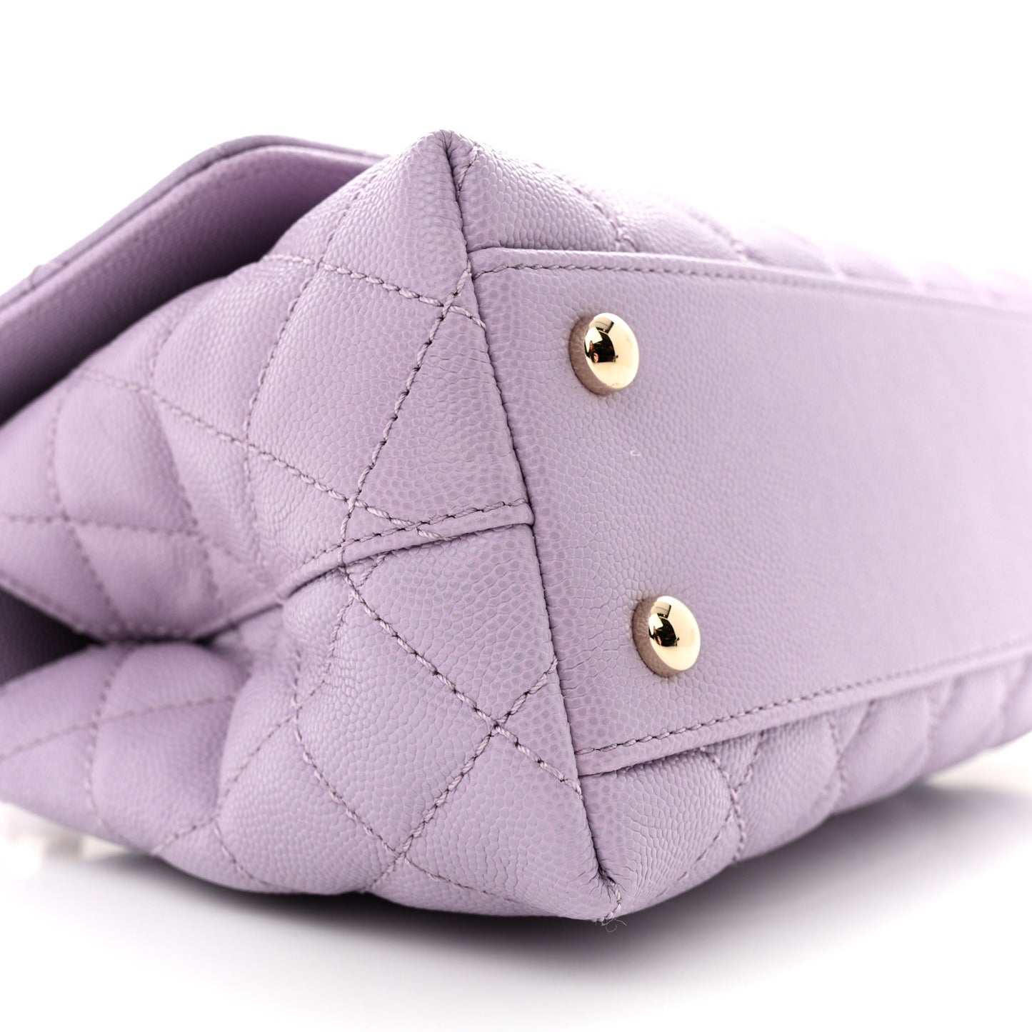 Caviar Quilted Mini Coco Handle Flap Light Purple