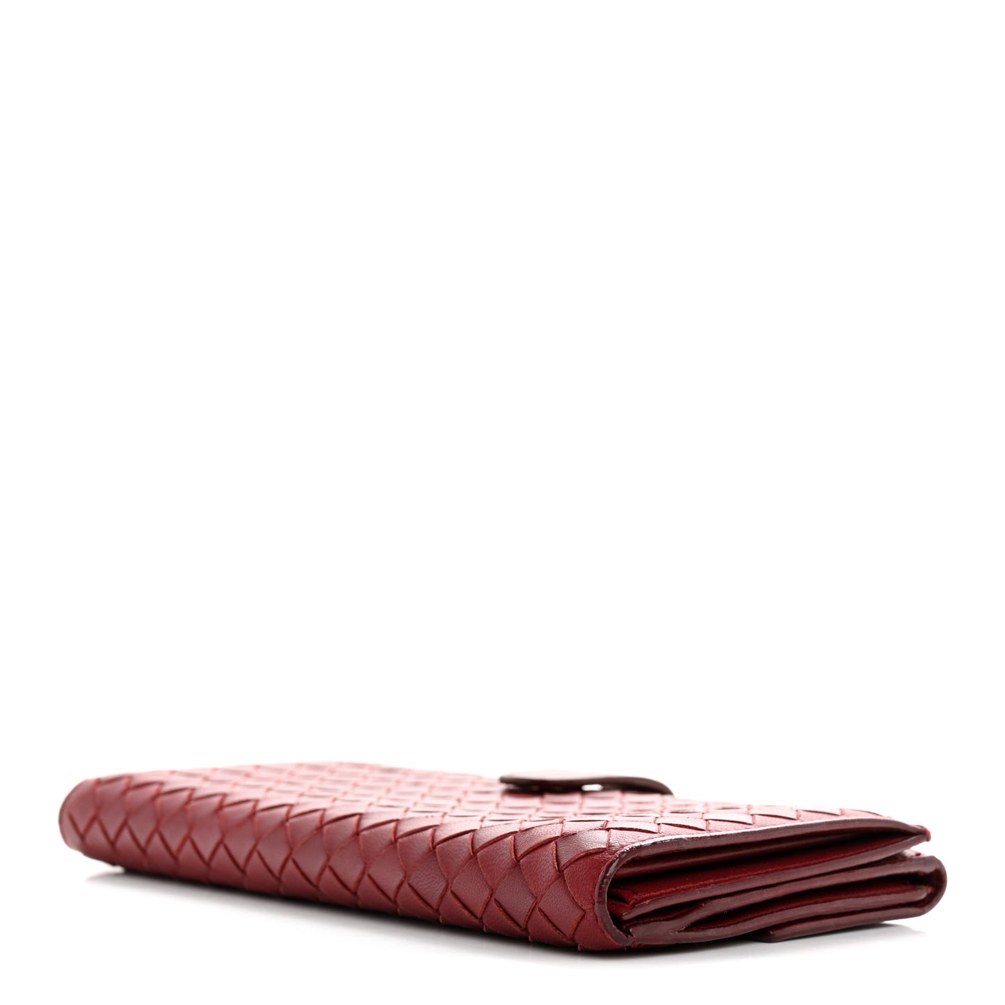 Nappa Intrecciato Continental Wallet Dark Red