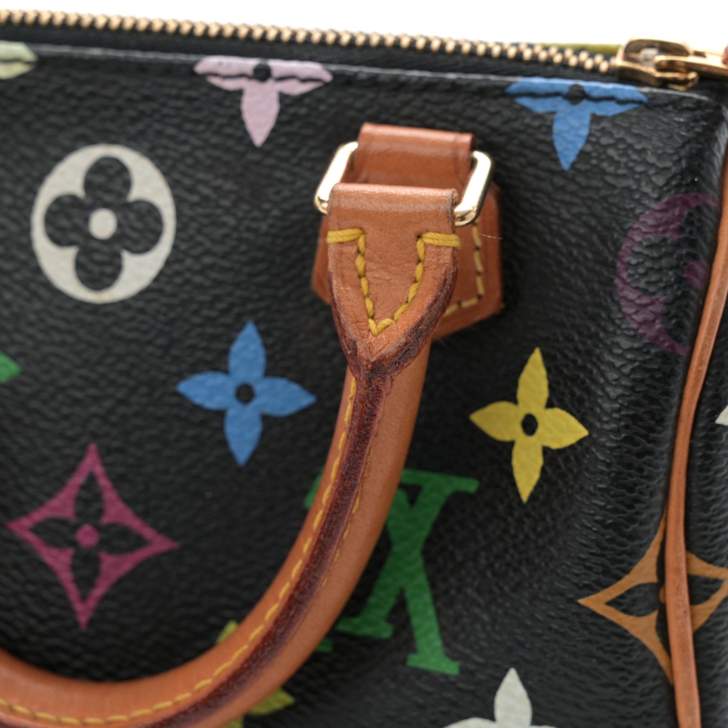 Louis Vuitton Monogram Multicolor Mini Sac HL Speedy Black 10 of 10