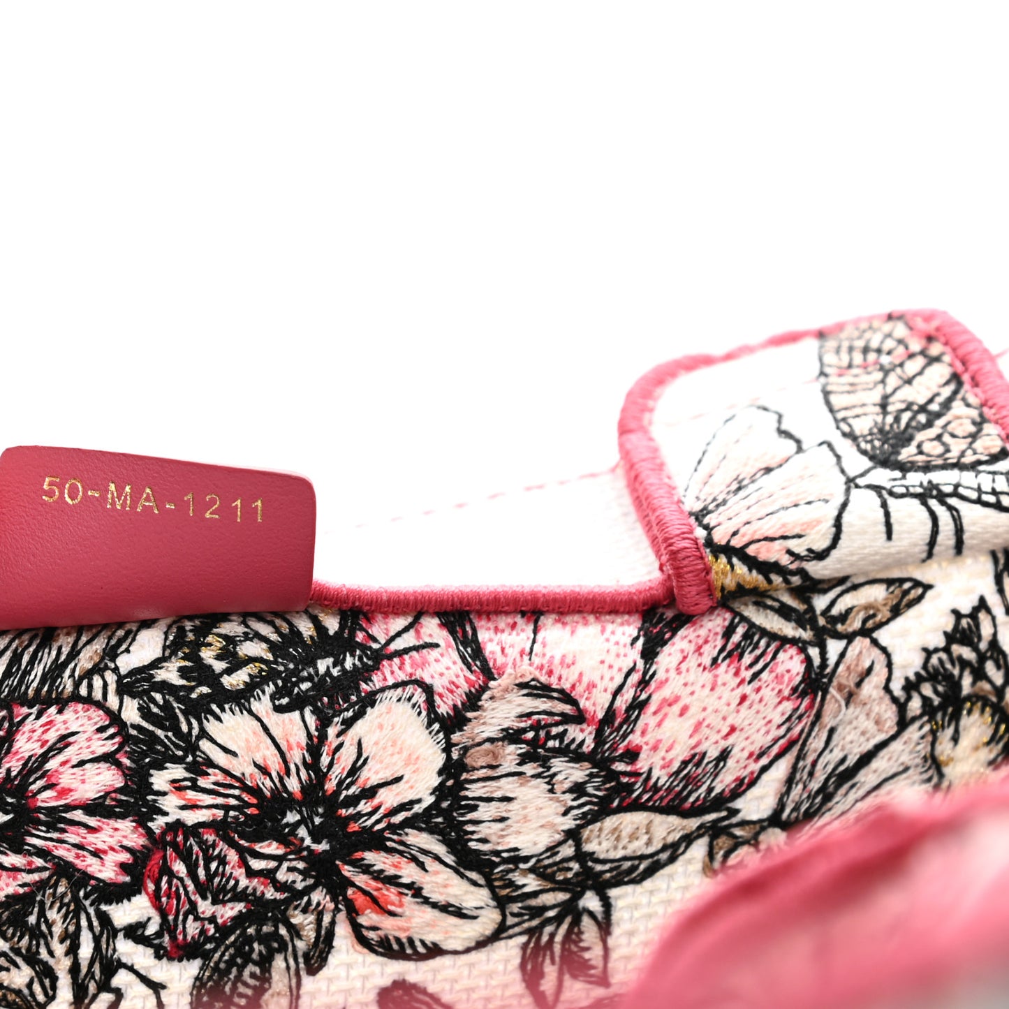 Canvas Embroidered Medium Butterfly Print Book Tote Multicolor
