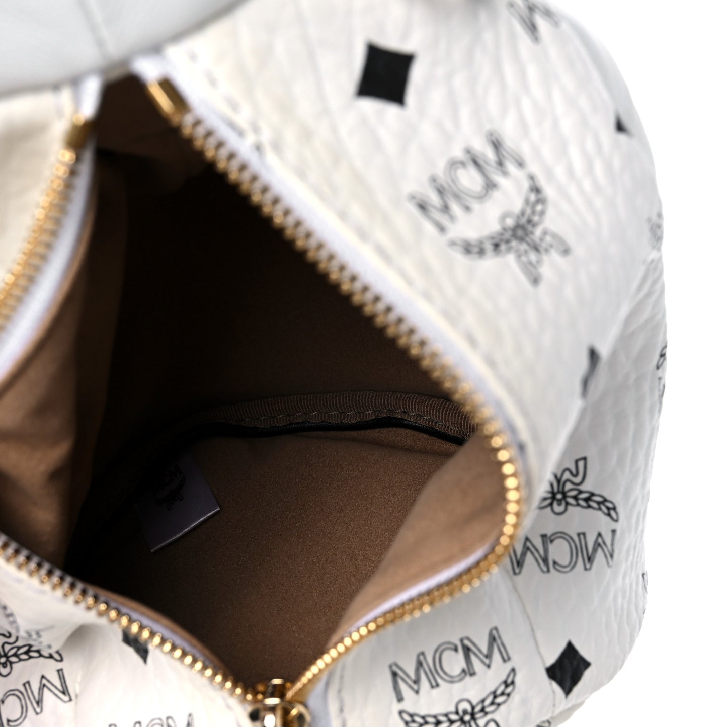 Calfskin Visetos Rabbit Zoo Doll Crossbody White