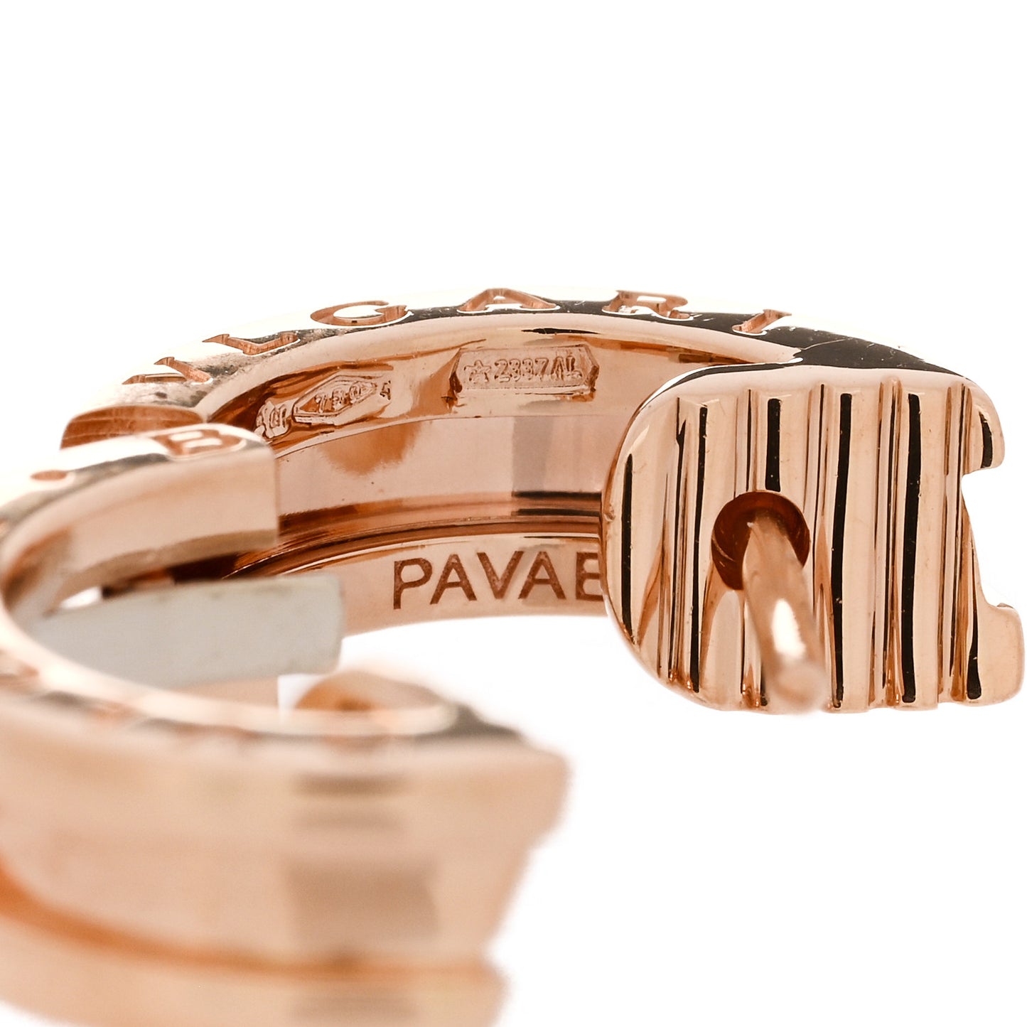 18K Rose Gold Small B.Zero1 Hoop Earrings