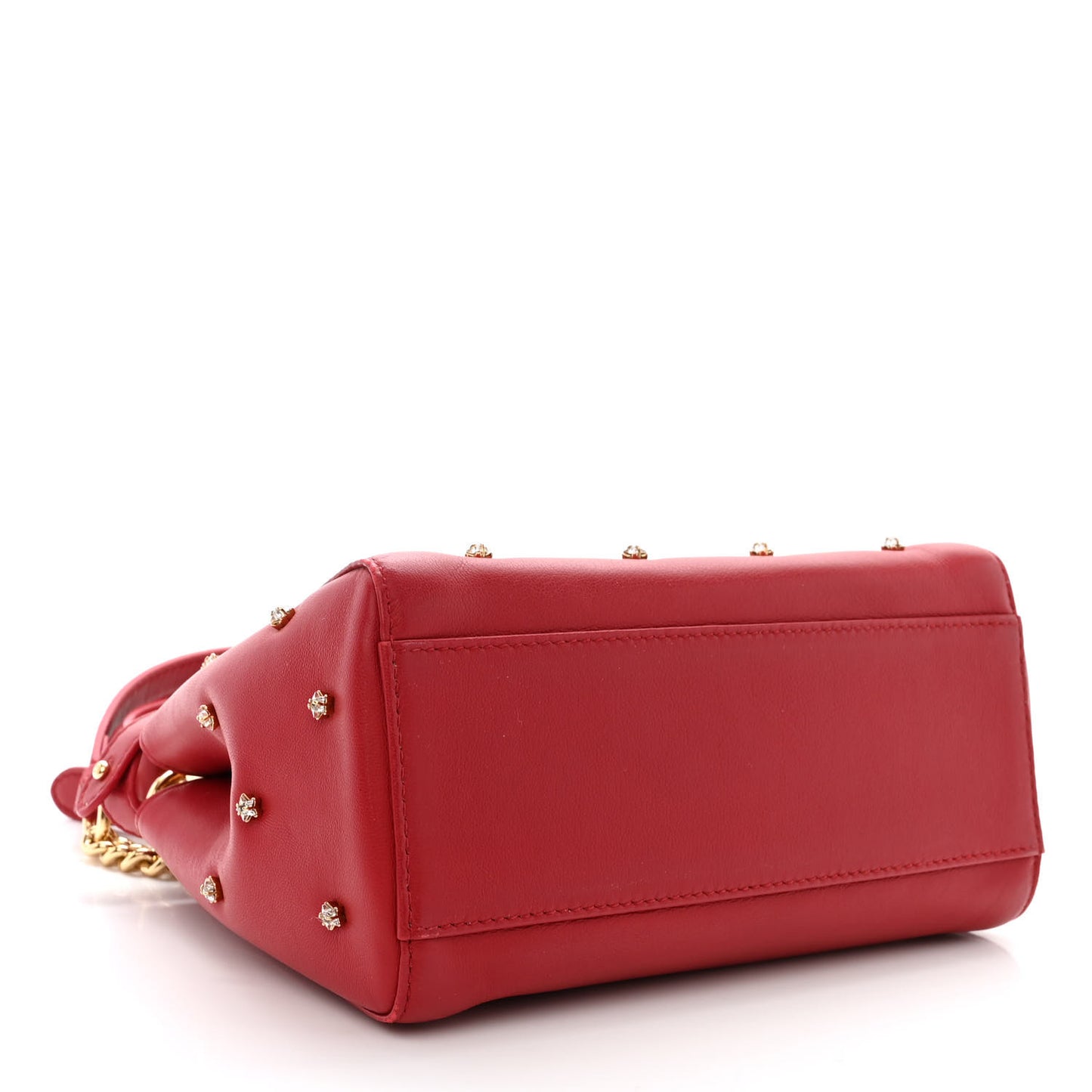 Nappa Crystal Stars Studded XS Peekaboo Iconic Satchel Fragola