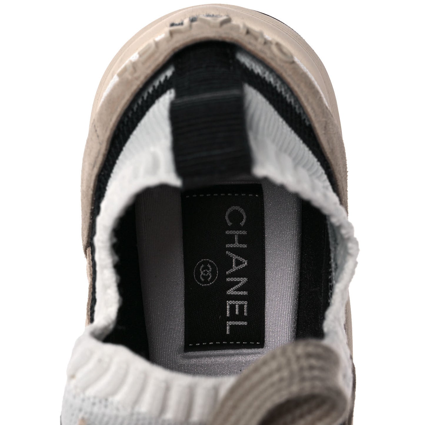 Mesh Suede Fabric Womens CC Sneakers 39 Light Pink White Black