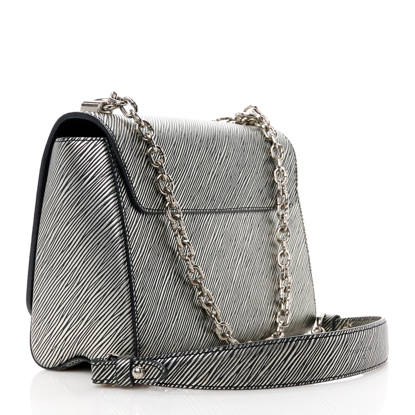 Epi Twist Shoulder Bag MM Platine