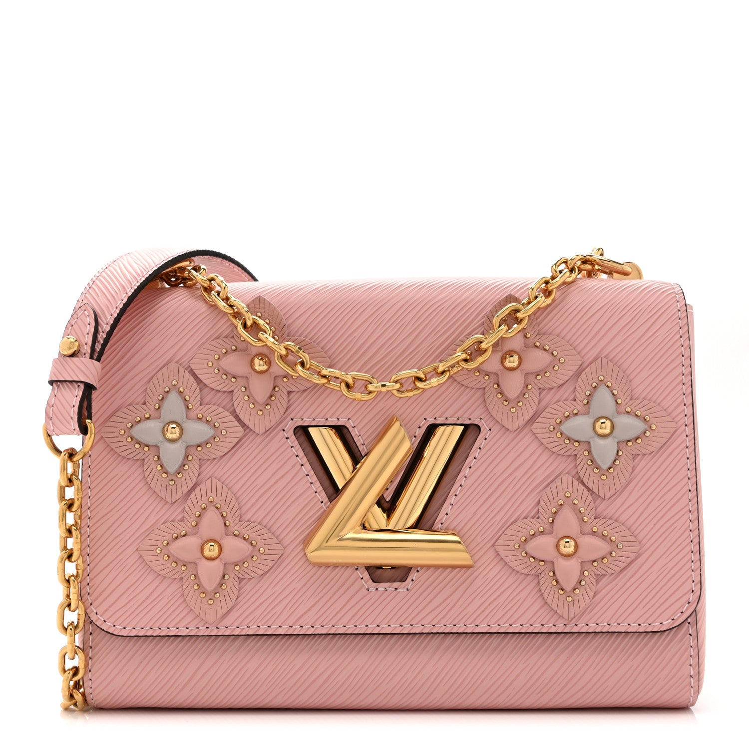 Louis Vuitton Epi Couture's Flower Twist Shoulder Bag MM Rose