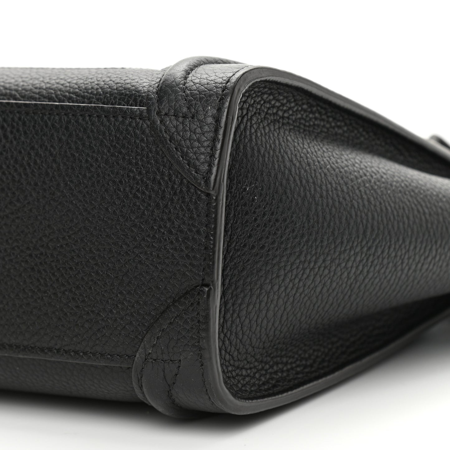 Drummed Calfskin Nano Luggage Black