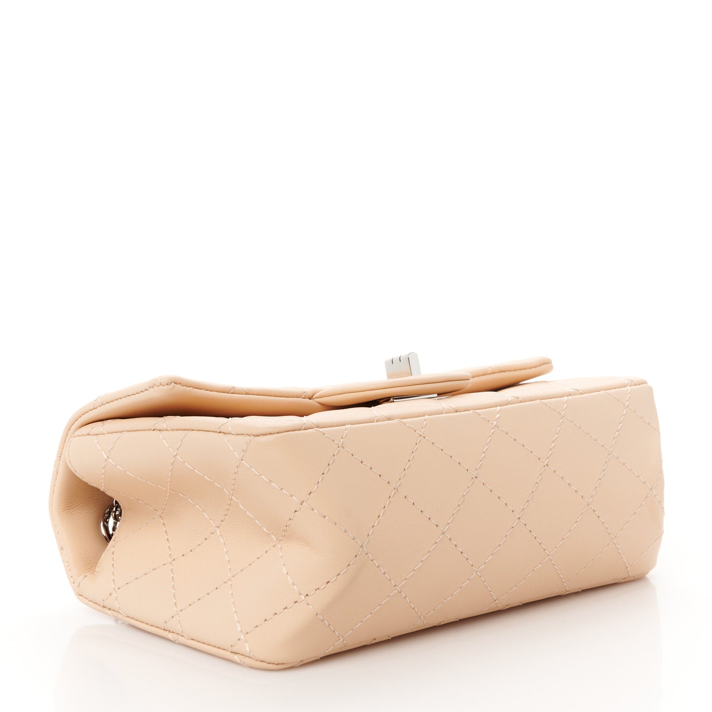 Aged Calfskin Quilted 2.55 Reissue Mini Flap Beige