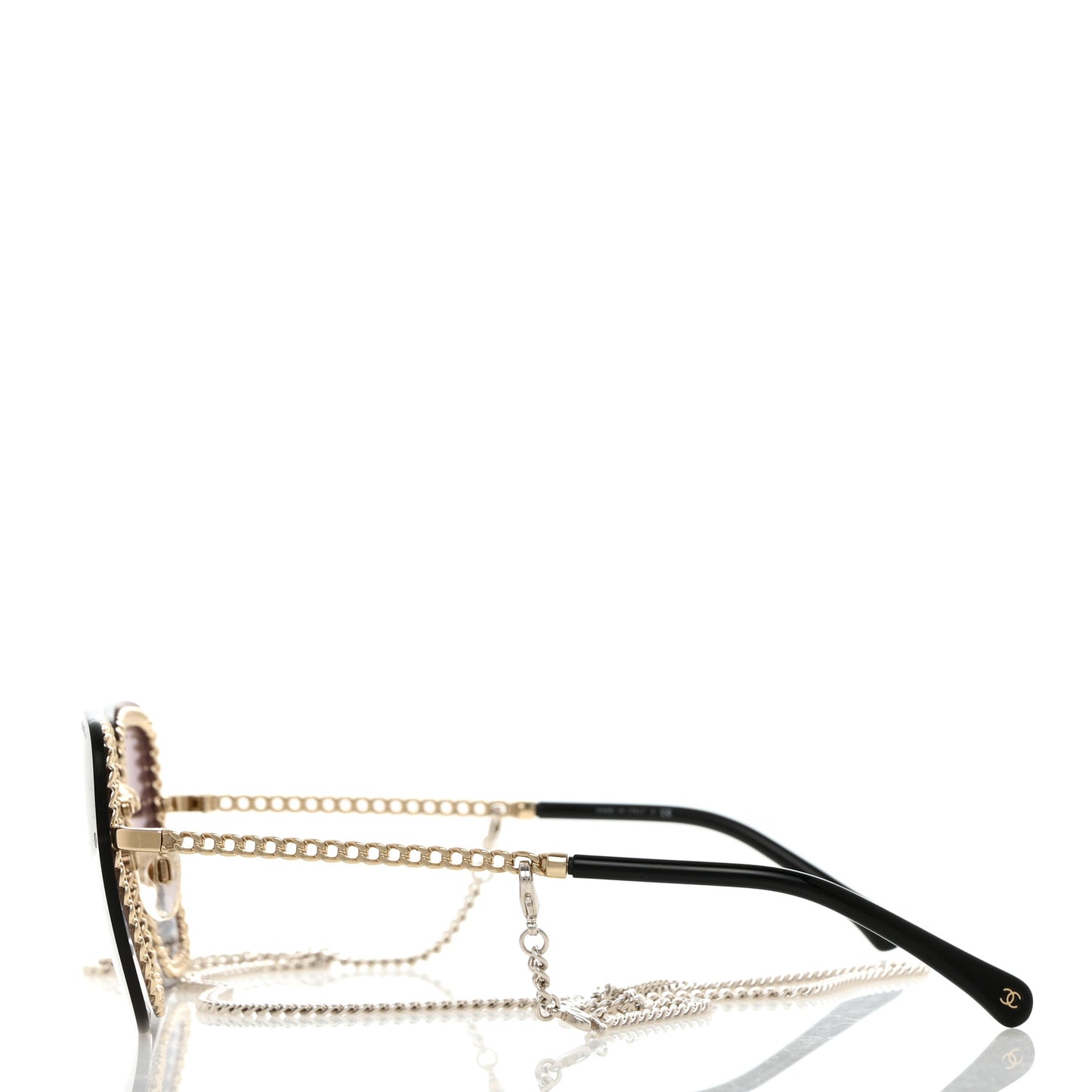 Square Removable Chain Sunglasses 4244 Black