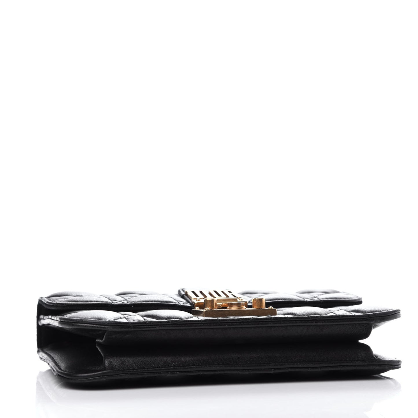 Lambskin Cannage Small Dioraddict Flap Bag Black