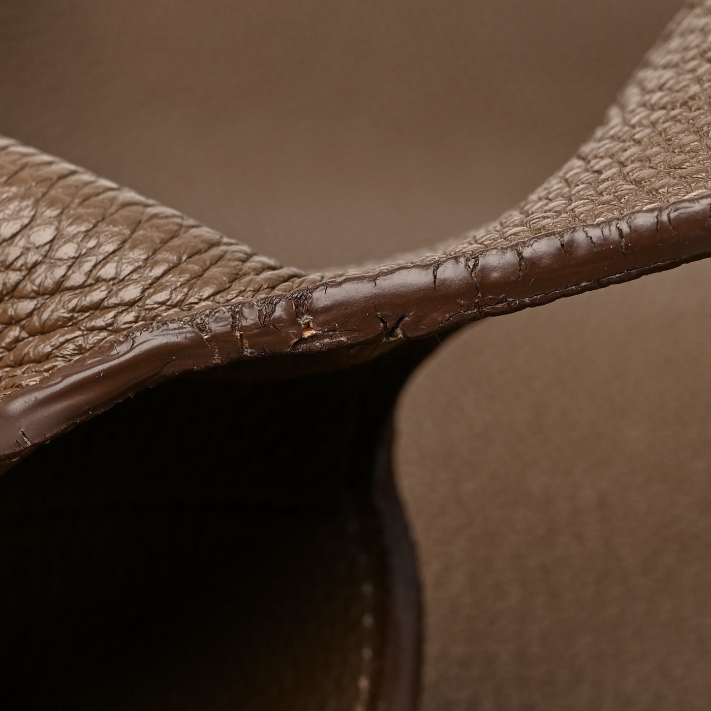 Grained Calfskin Duplex Tote Taupe