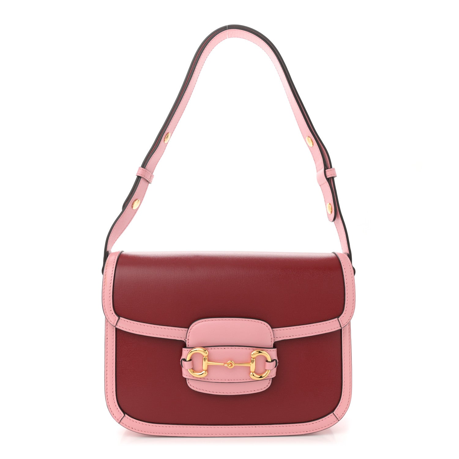 Gucci Azalea Calfskin Horsebit 1955 Shoulder Bag New Cherry Red