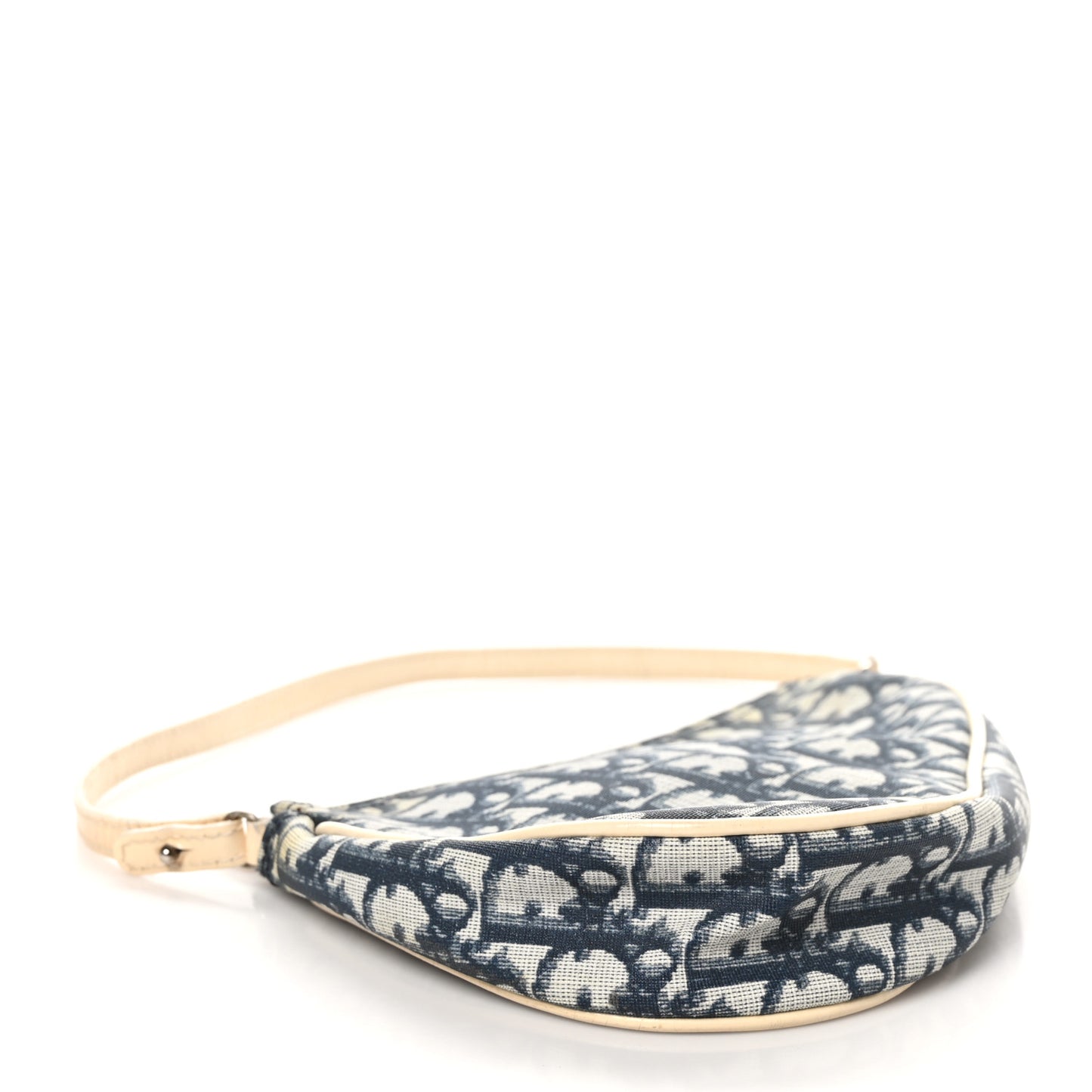 Monogram Mini Saddle Pochette White Blue