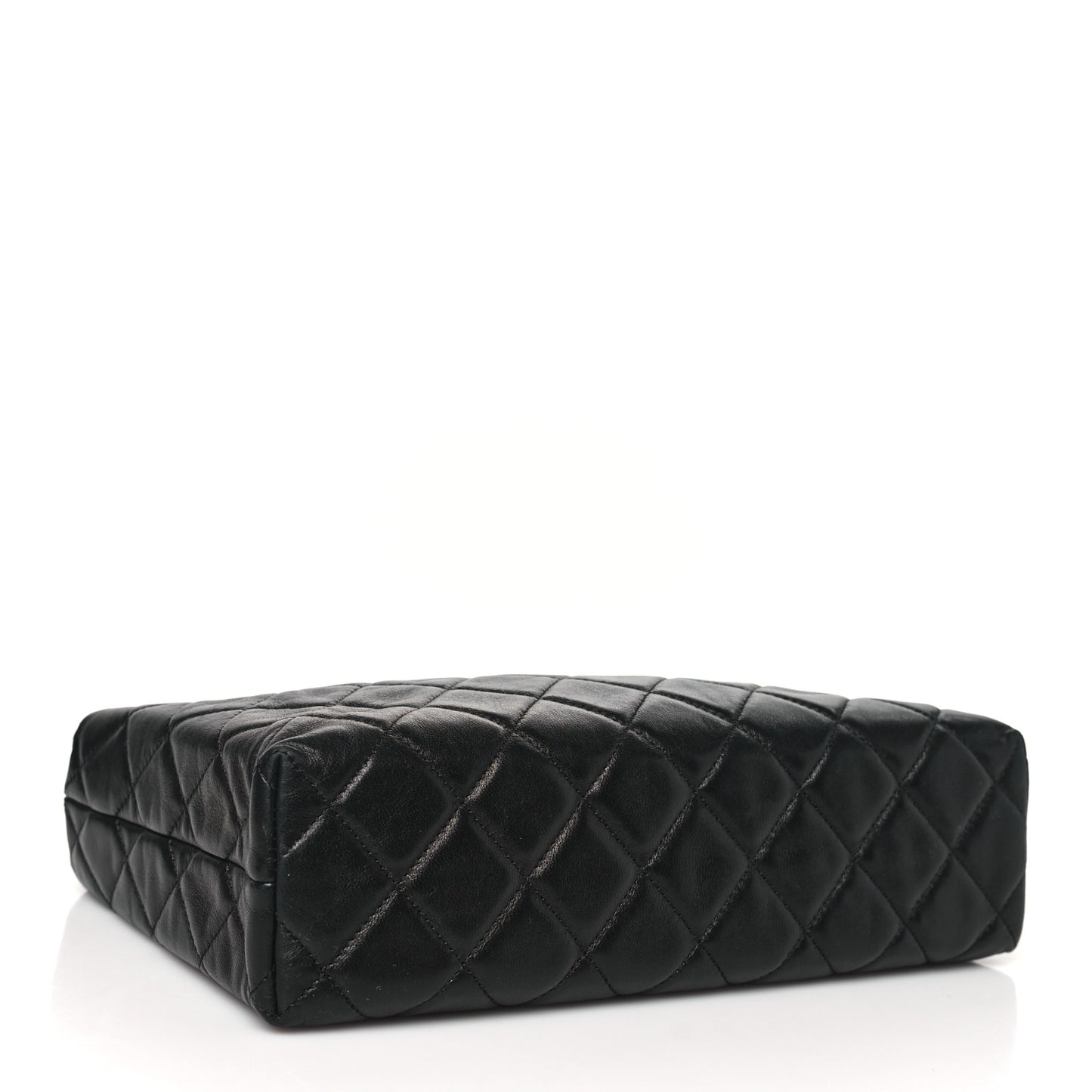 Lambskin Quilted Cosmetic Case Black