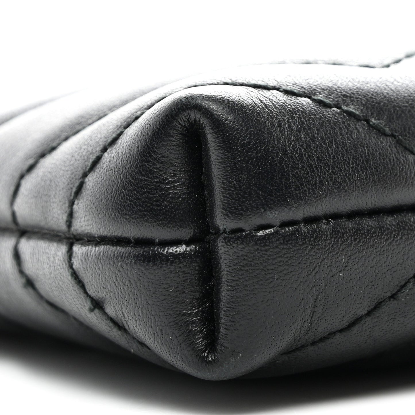 Calfskin Matelasse Mini GG Marmont Chain Bag Black