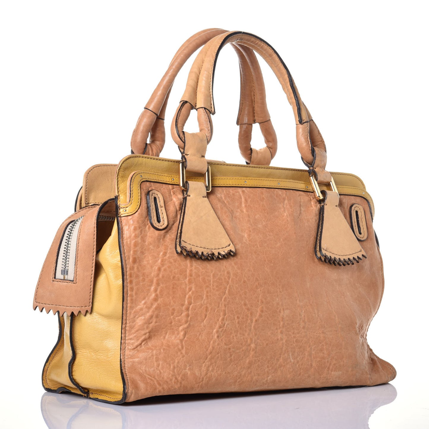 Goatskin Elvire Tote Beige