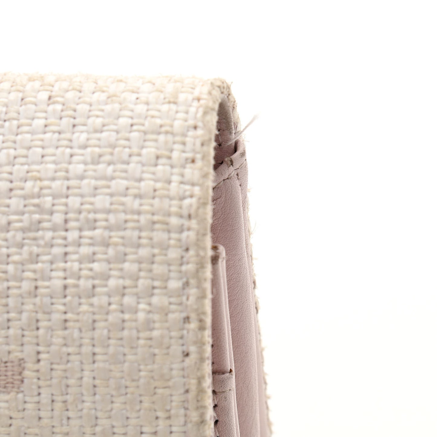 Canvas Deauville Wallet On Chain WOC Pink White