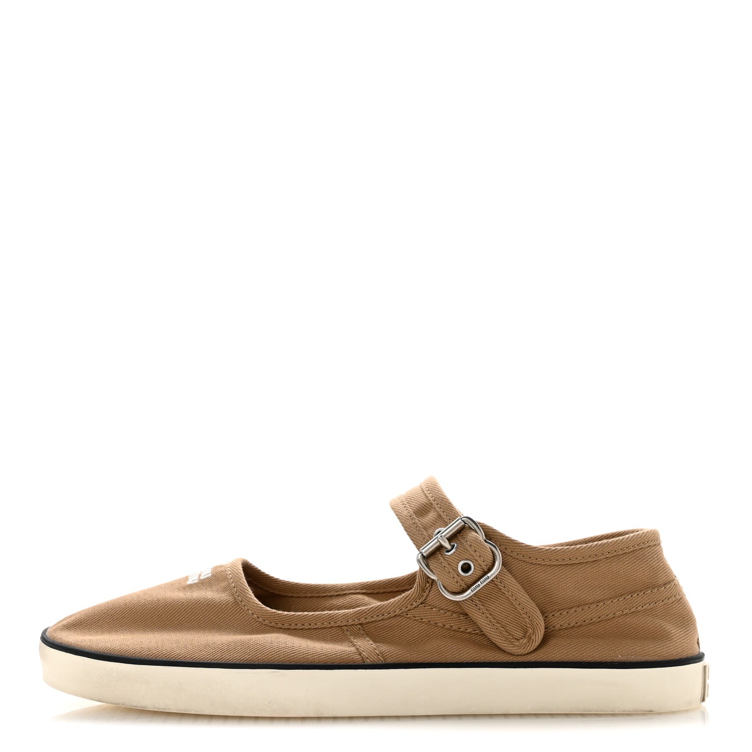 靴 MIU MIU Vinyl Ballet Flats 37 1/2 Miu Miu Canvas Mary Jane Ballerina Flats 37 Malto 1924477