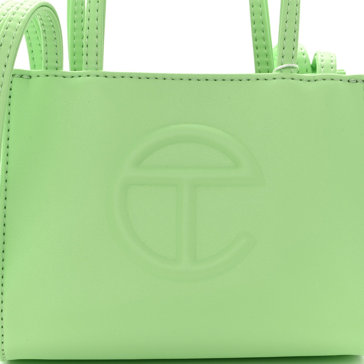 Vegan Leather Small Shopping Bag Double Mint