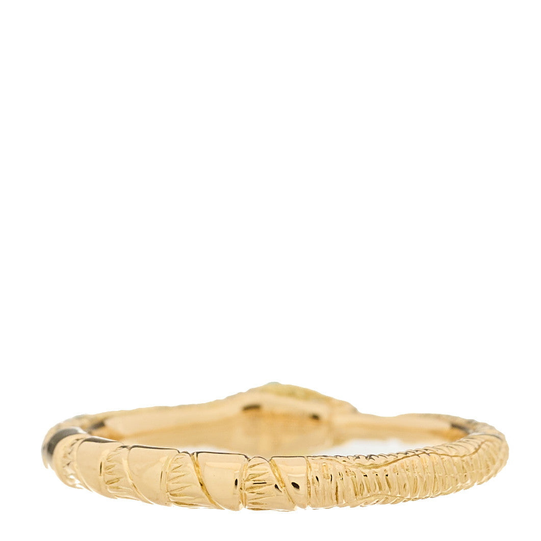 18K Yellow Gold Turquoise Ouroboros Snake Ring 48 4.5