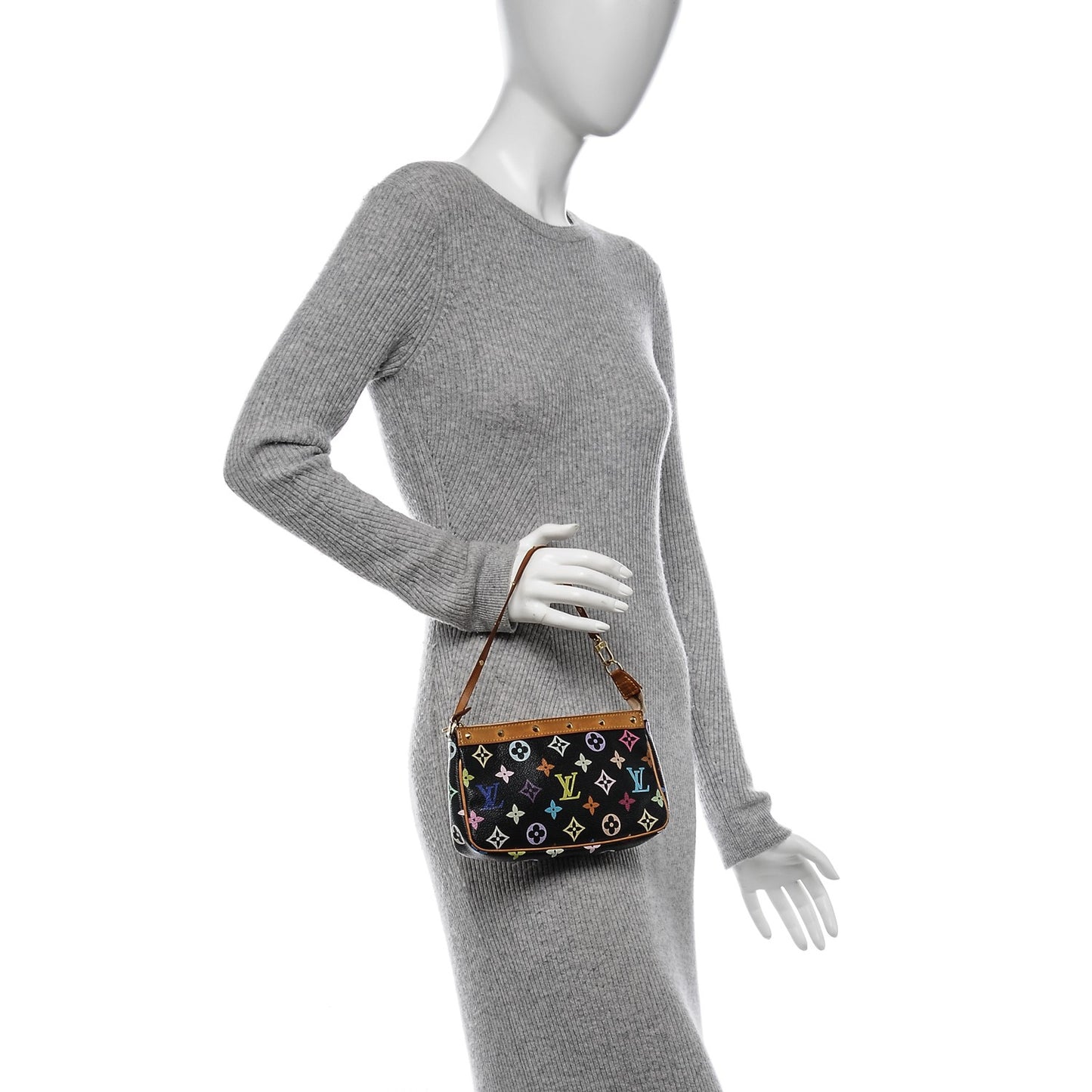 Monogram Multicolor Pochette Accessories Black