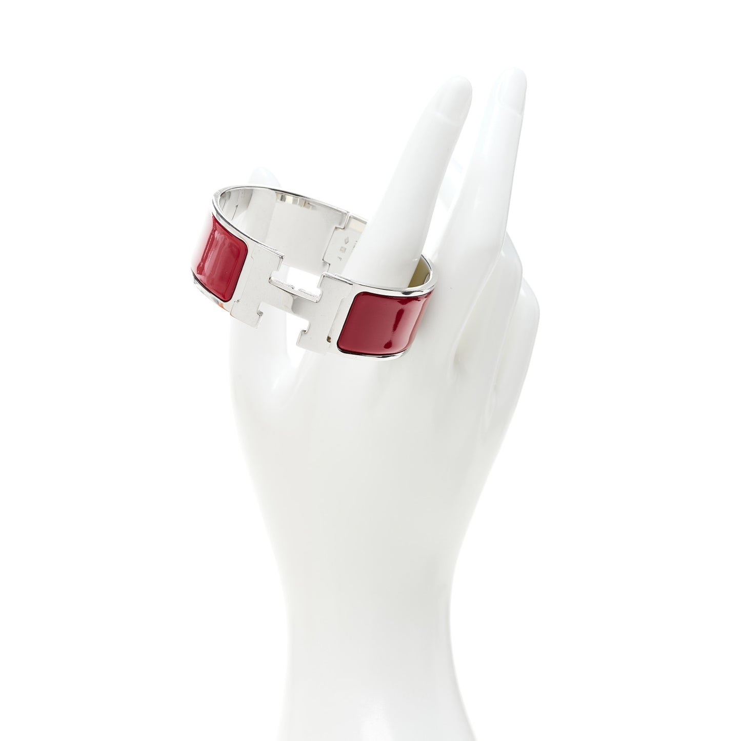 Enamel Wide Clic Clac H Bracelet GM Red