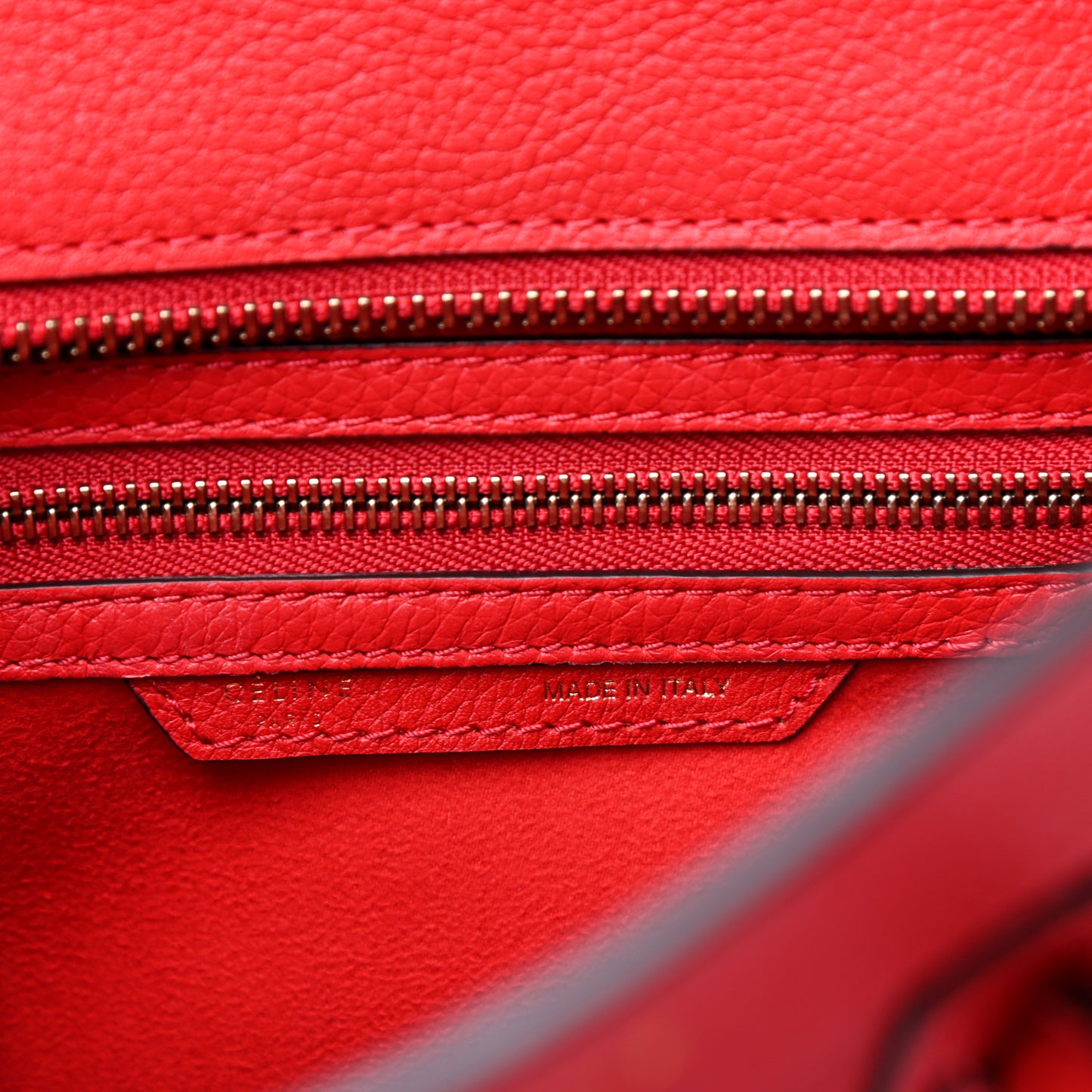 Drummed Calfskin Micro Luggage Red