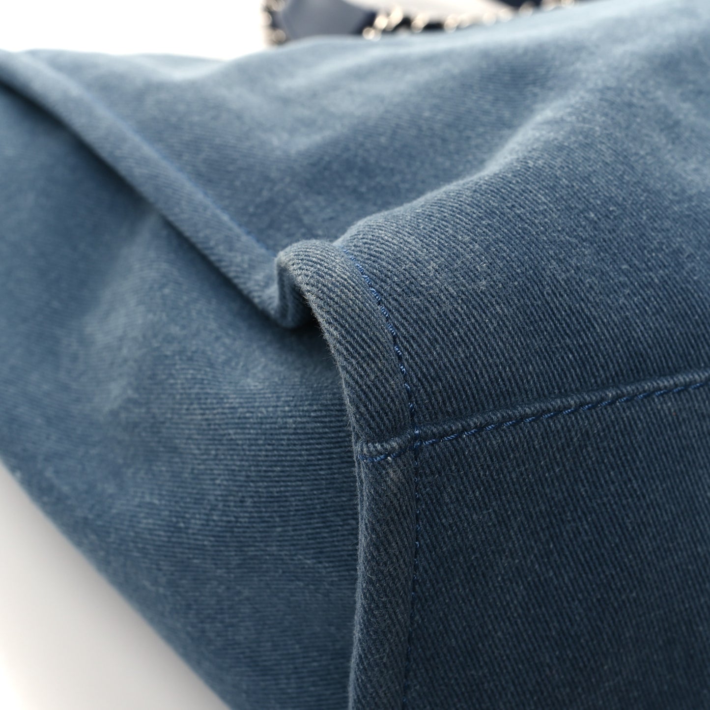 Canvas Sequin Large Deauville Tote Navy