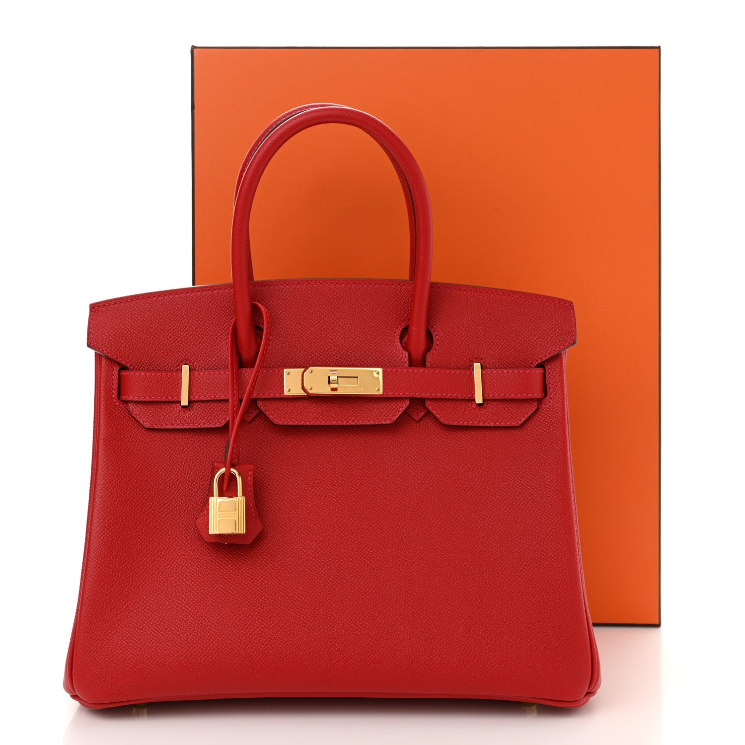 Hermes Epsom Birkin 30 Rouge Casaque 11 of 11