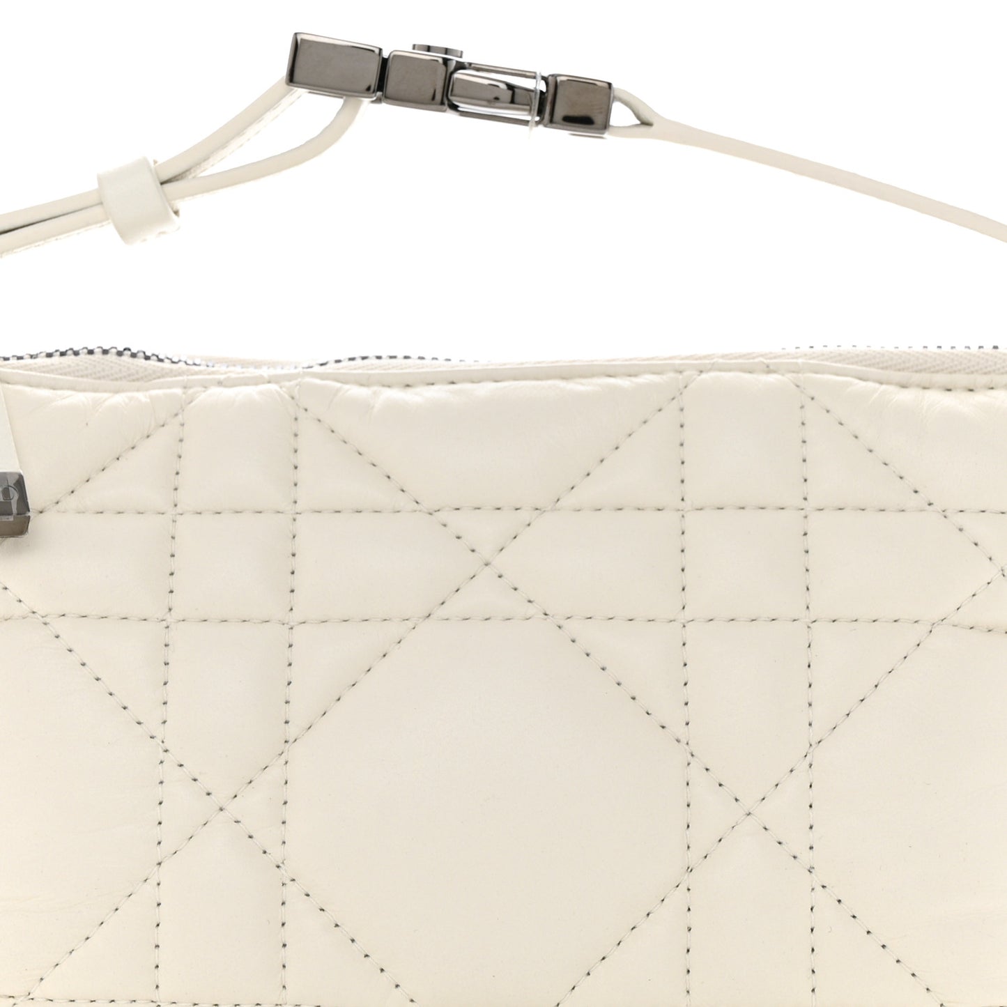 Calfskin Macrocannage Small Diortravel Nomad Pouch Latte