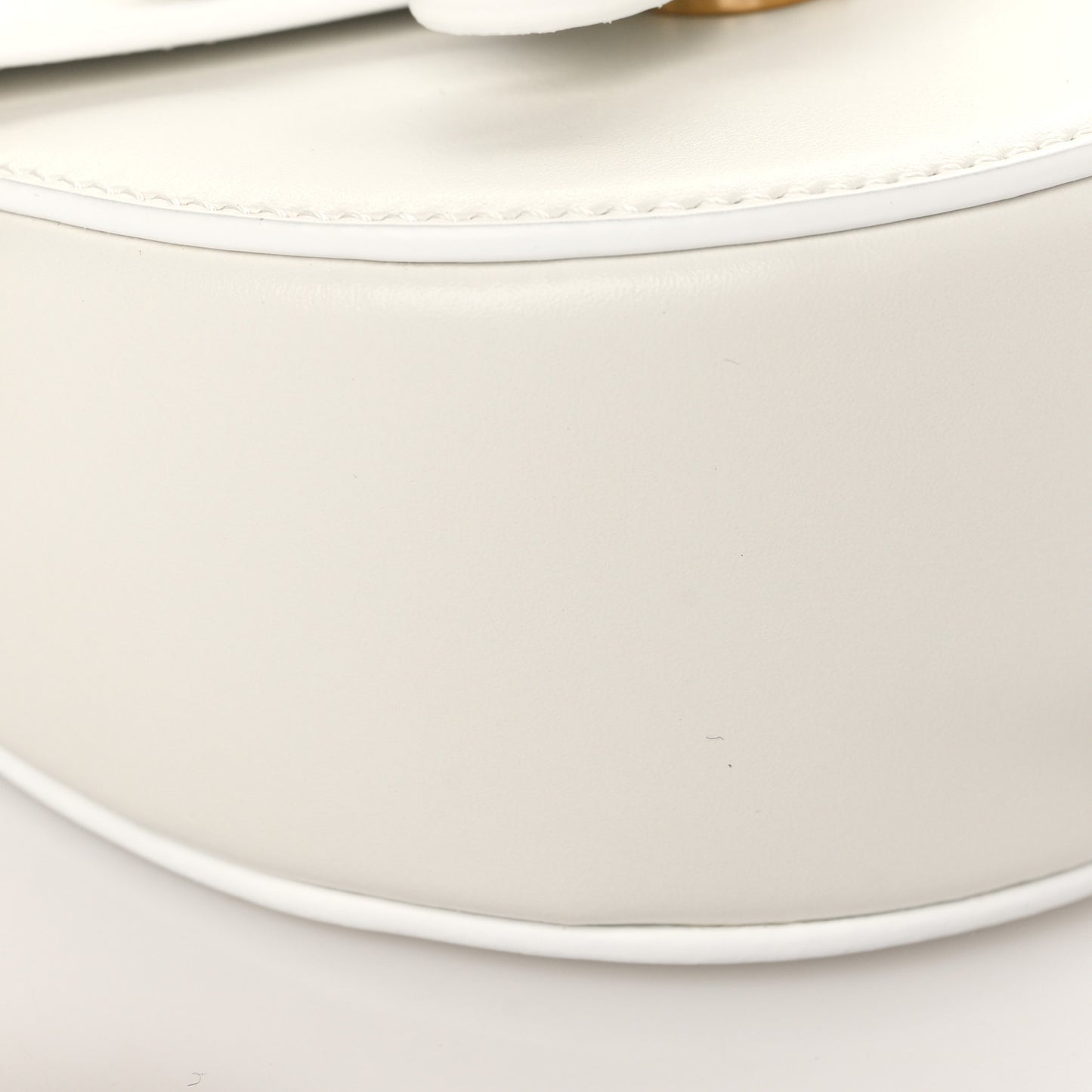 Smooth Calfskin Triomphe Mini Besace Crossbody White