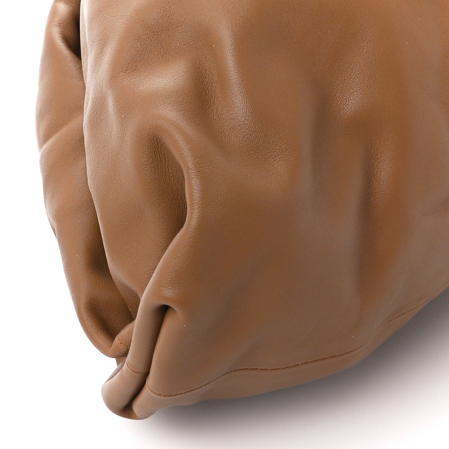 Smooth Butter Calf The Pouch Oversized Clutch Teak