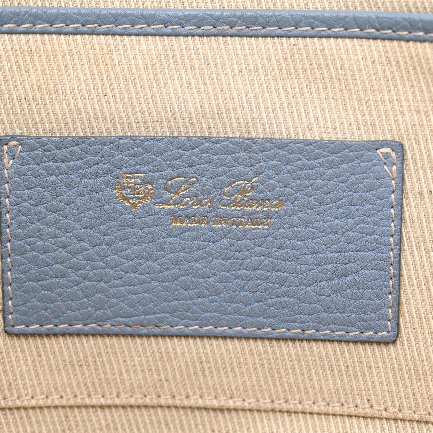 Grained Calfskin Globe Shoulder Bag Sky Blue