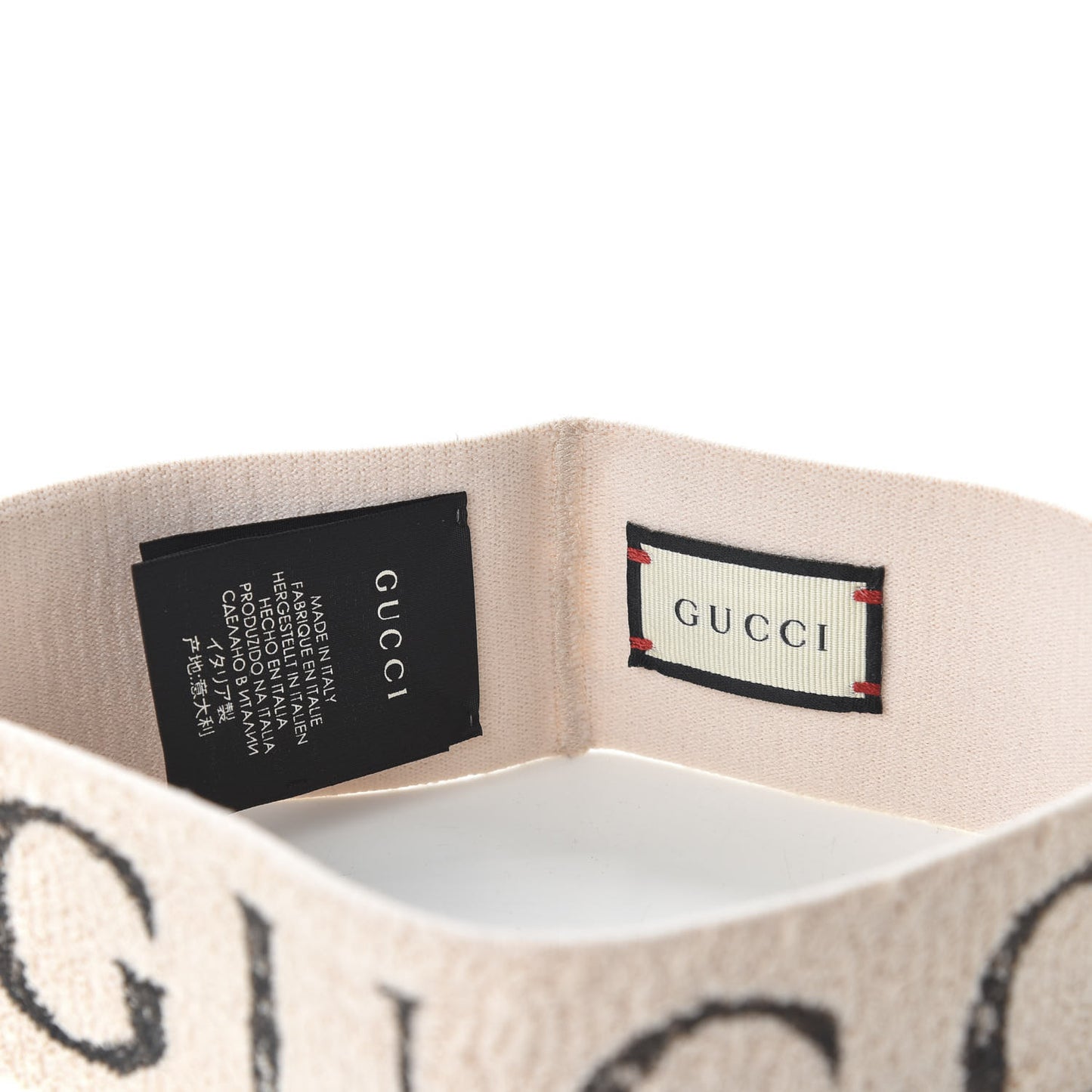 Cotton Elastic Logo Headband White