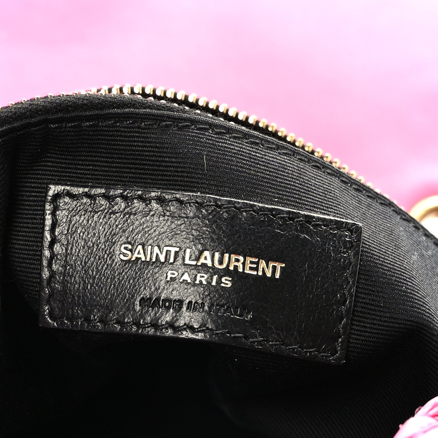Saint Laurent Raffia Calfskin Monogram Medium Niki Chain Satchel Bright Pink 6 of 9