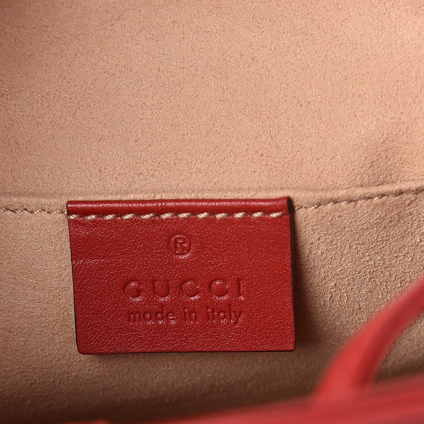 Calfskin Matelasse GG Marmont Flap Backpack Hibiscus Red