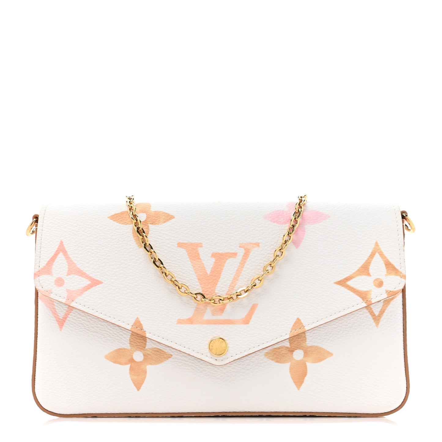 Monogram Giant By The Pool 2.0 Felicie Pochette Chain Wallet Beige