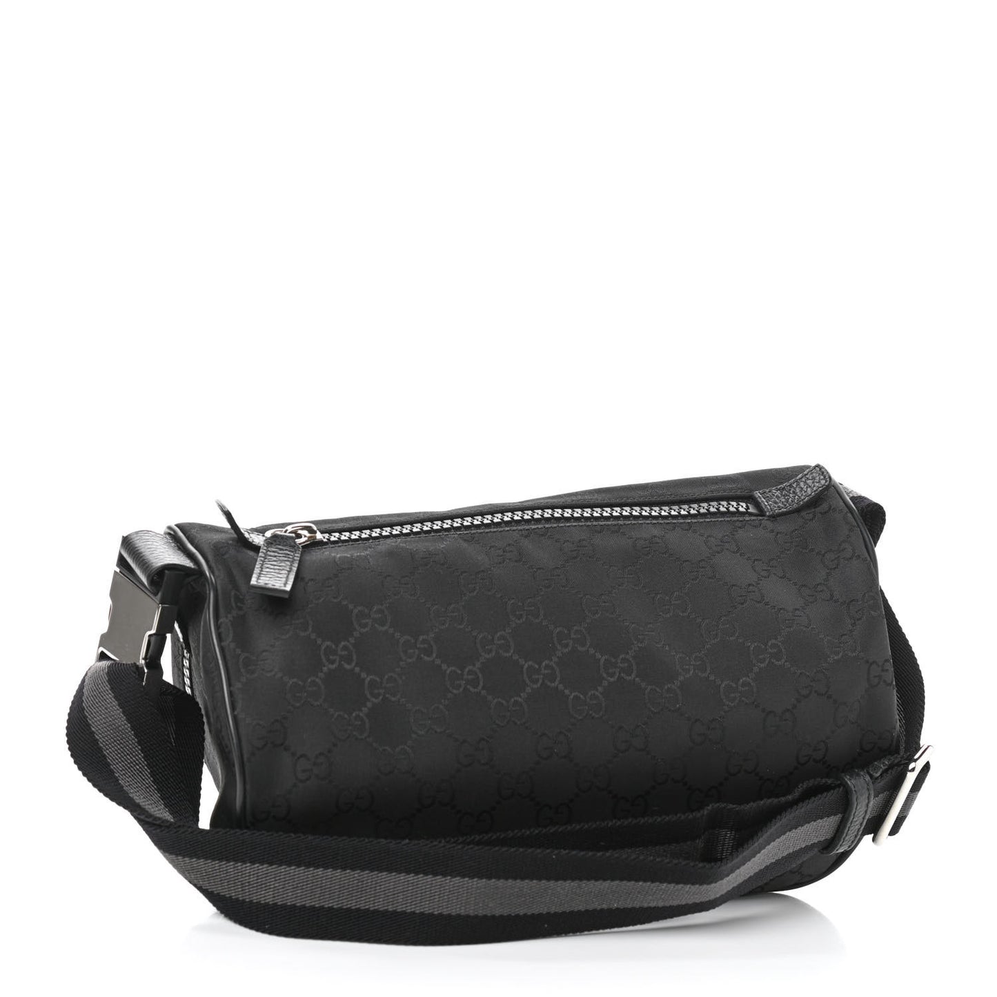 Nylon Monogram Fanny Pack Belt Bag Black